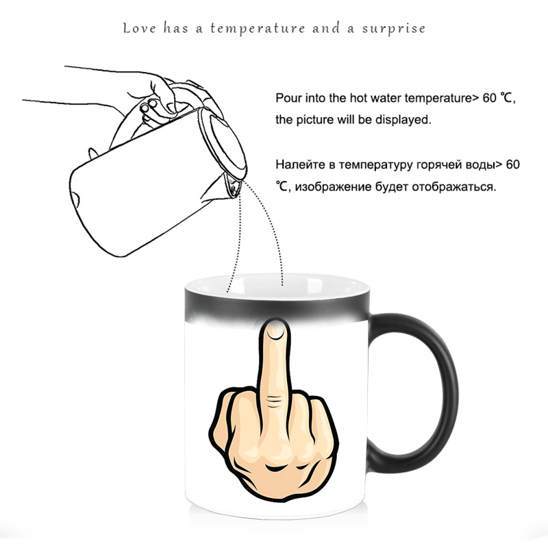 แก้วมักเปลี่ยนสีได้ด้วยนิ้วกลา - Sublimation Mug White บทวิจารณ์และราคา